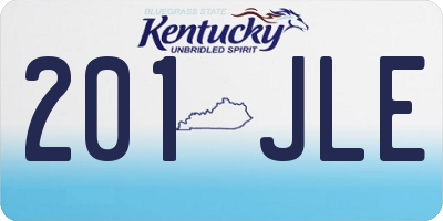 KY license plate 201JLE