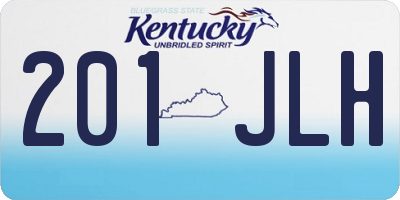 KY license plate 201JLH