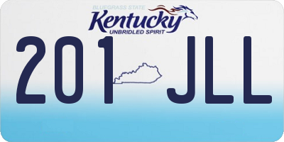 KY license plate 201JLL