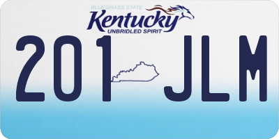 KY license plate 201JLM