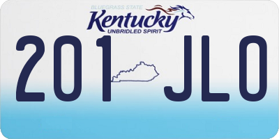KY license plate 201JLO