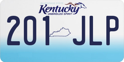 KY license plate 201JLP