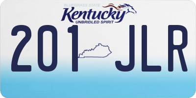 KY license plate 201JLR
