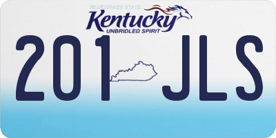 KY license plate 201JLS