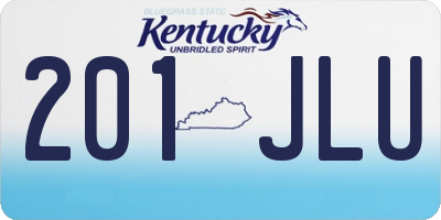 KY license plate 201JLU