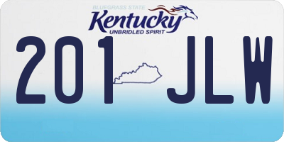 KY license plate 201JLW