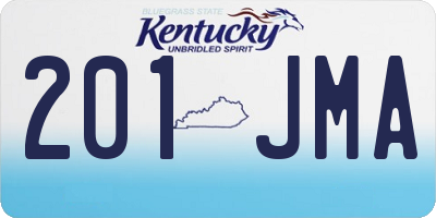 KY license plate 201JMA