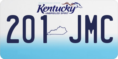 KY license plate 201JMC