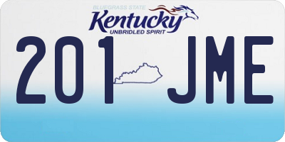 KY license plate 201JME