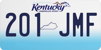 KY license plate 201JMF