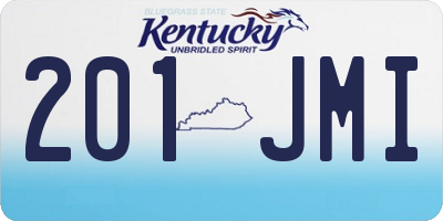 KY license plate 201JMI
