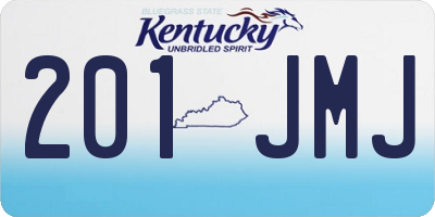 KY license plate 201JMJ
