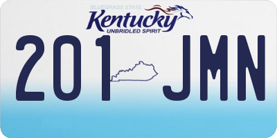 KY license plate 201JMN