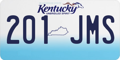 KY license plate 201JMS