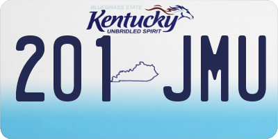 KY license plate 201JMU