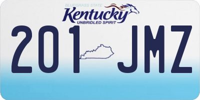 KY license plate 201JMZ