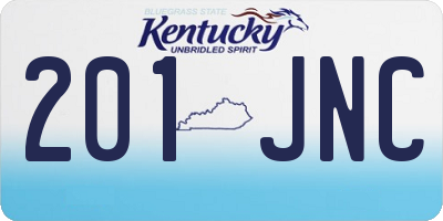 KY license plate 201JNC