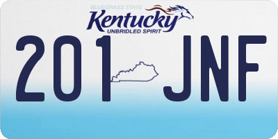 KY license plate 201JNF