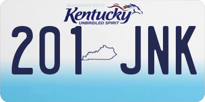KY license plate 201JNK