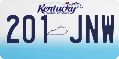 KY license plate 201JNW
