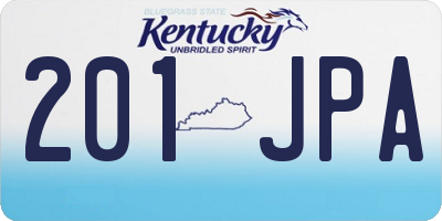 KY license plate 201JPA