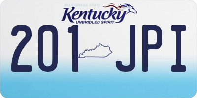 KY license plate 201JPI