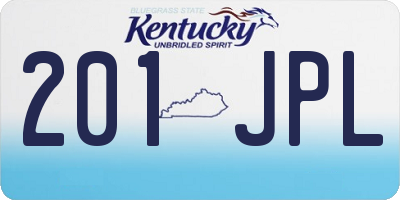 KY license plate 201JPL