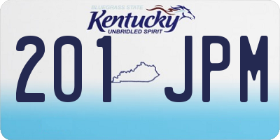KY license plate 201JPM