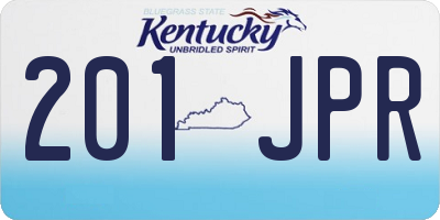 KY license plate 201JPR