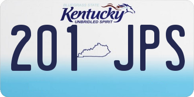 KY license plate 201JPS