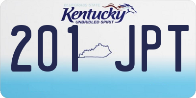 KY license plate 201JPT