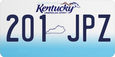 KY license plate 201JPZ