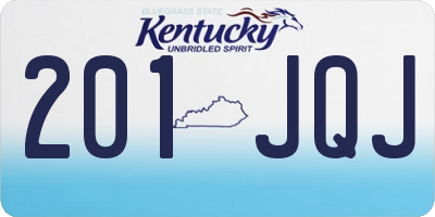 KY license plate 201JQJ
