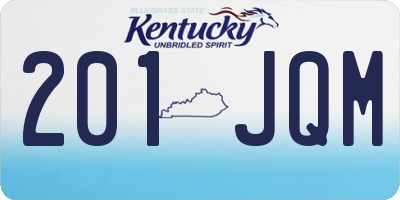 KY license plate 201JQM