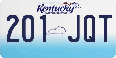 KY license plate 201JQT
