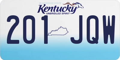 KY license plate 201JQW