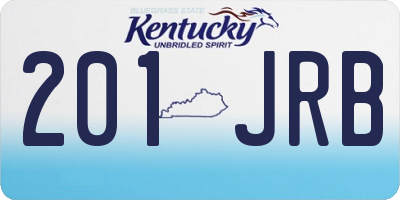 KY license plate 201JRB