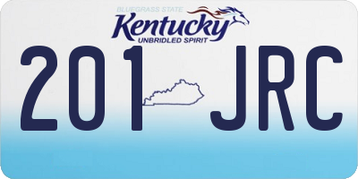 KY license plate 201JRC
