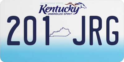 KY license plate 201JRG