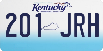 KY license plate 201JRH