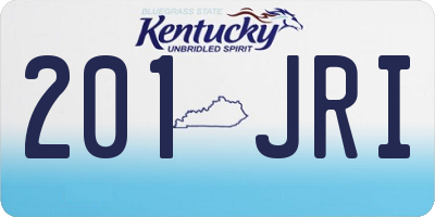 KY license plate 201JRI
