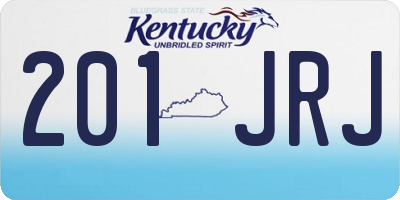 KY license plate 201JRJ