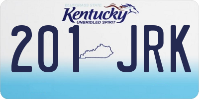 KY license plate 201JRK