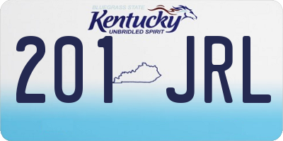 KY license plate 201JRL