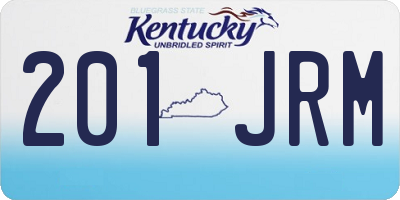 KY license plate 201JRM