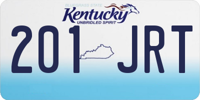 KY license plate 201JRT