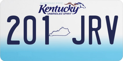 KY license plate 201JRV