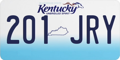 KY license plate 201JRY