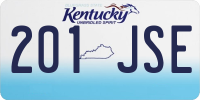 KY license plate 201JSE