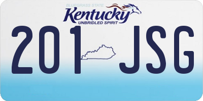 KY license plate 201JSG